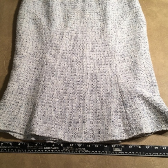 KASPER  Fit and Flare VINTAGE BOUCLE` Light Blue PENCIL/WIGGLE skirt, Size 12 - Picture 5 of 9